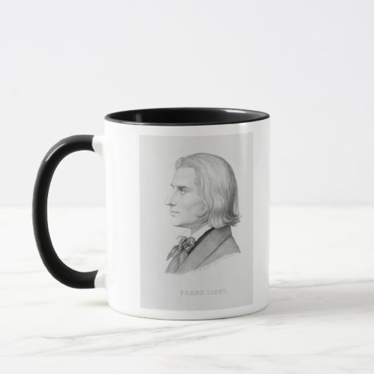 Franz Liszt, graviert durch Gonzenbach Tasse (Links)