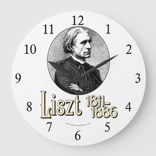 Franz Liszt Große Wanduhr (Vorderseite)