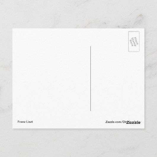 Franz Liszt Postkarte (Rückseite)