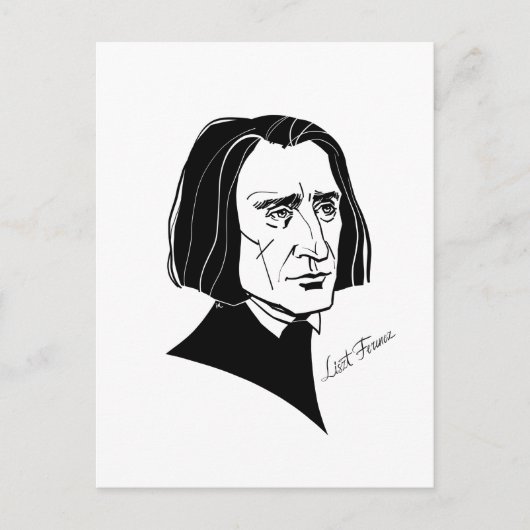 Franz Liszt Postkarte (Vorderseite)