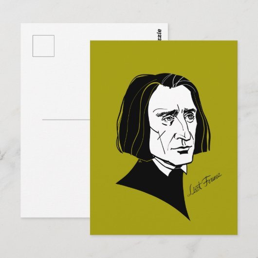 Franz Liszt Postkarte (Vorne/Hinten)
