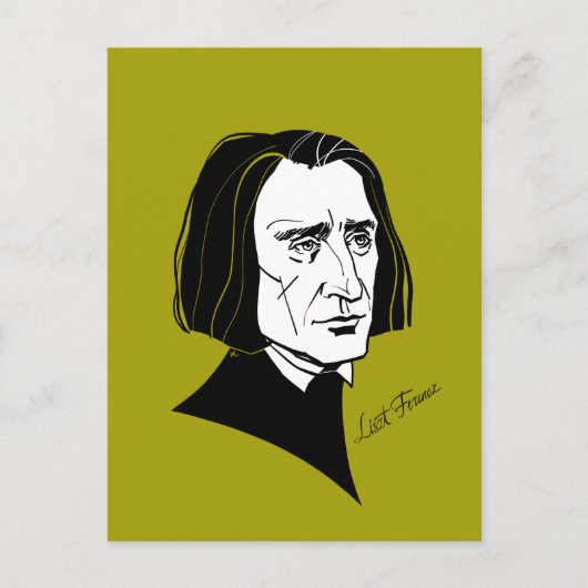 Franz Liszt Postkarte (Vorderseite)