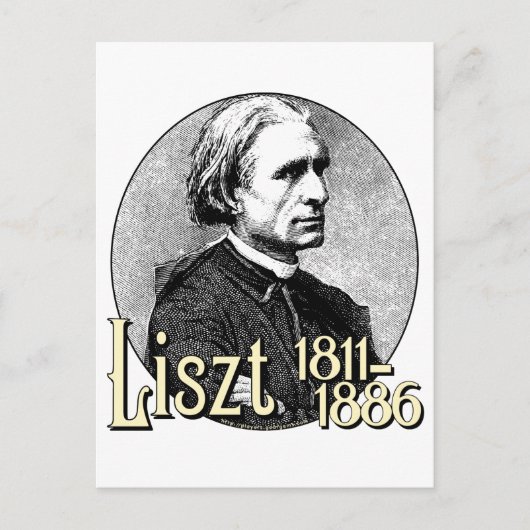 Franz Liszt Postkarte (Vorderseite)