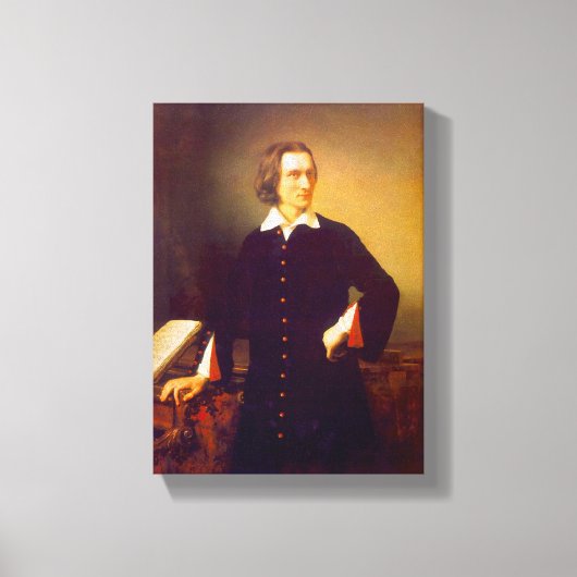 Franz Liszt von M. Barabas Wrapped Canvas Print Leinwanddruck (Vorderseite)