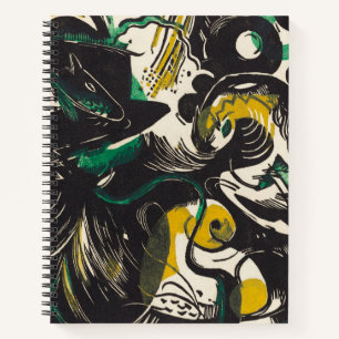 Franz Marc Abstrakt Genesis II Expressionismus Art Notizblock