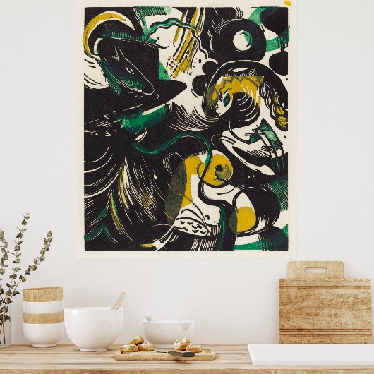 Franz Marc Abstrakt Genesis II Expressionismus Art Poster (Küche)