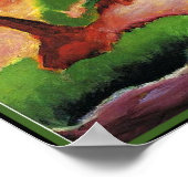 Franz Marc abstrakte Kunst, Weasels Playing Poster (Ecke)