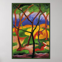 Franz Marc abstrakte Kunst, Weasels Playing