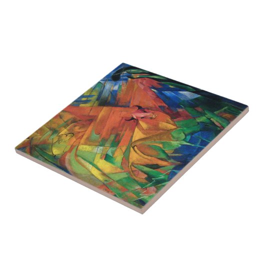 Franz Marc Animals in einer Landschaft farbenfroh Fliese (Seite)