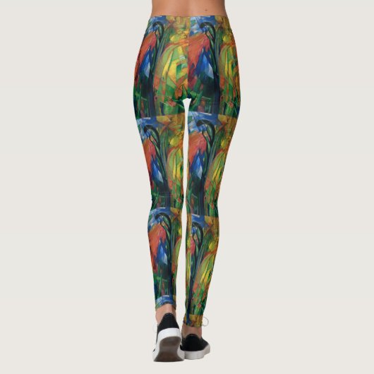 Franz Marc Animals in einer Landschaft farbenfrohe Leggings (Rückseite)