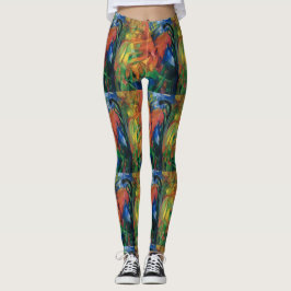 Franz Marc Animals in einer Landschaft farbenfrohe Leggings