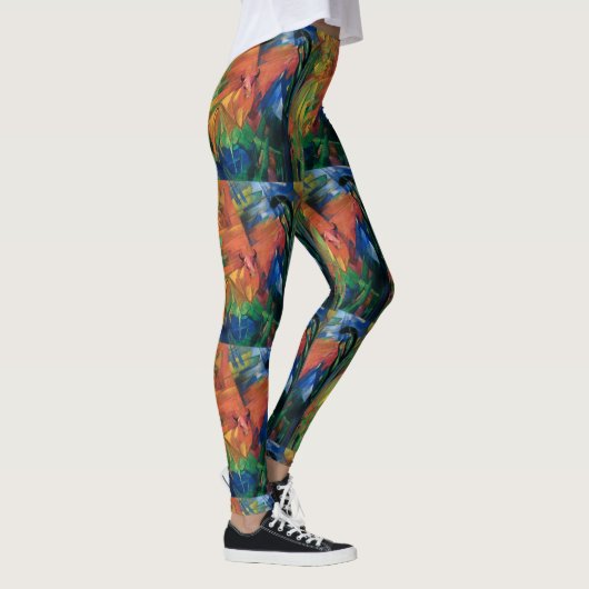 Franz Marc Animals in einer Landschaft farbenfrohe Leggings (Rechts)
