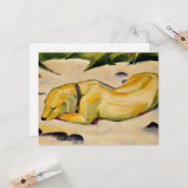 Franz Marc art, Hund lügen in der Sonne Karte (Vorderseite/Rückseite Beispiel)