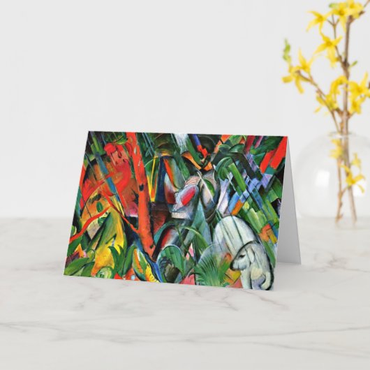 Franz Marc Art: Im Regen, Karte (Gelbe Blume)