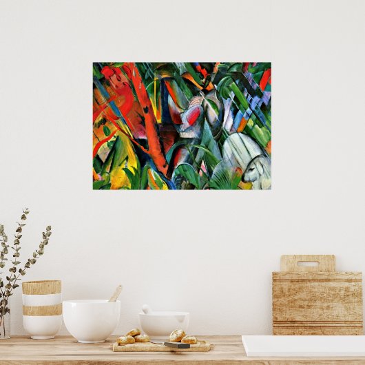 Franz Marc Art: Im Regen Poster (Küche)