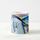 Franz Marc Berühmtes Gemälde Blaues Pferd farbenfr Kaffeetasse (Mittel)