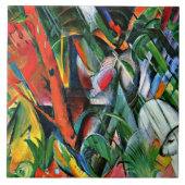 Franz Marc berühmtes Gemälde, In den Regen, Fliese (Vorderseite)