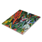 Franz Marc berühmtes Gemälde, In den Regen, Fliese (Seite)