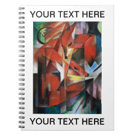 Franz Marc Berühmtes Malen der Füchse Personalisie Notizblock