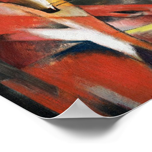 Franz Marc Berühmtes Malen der Füchse Poster (Ecke)