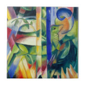 Franz Marc Berühmtes Malen von kleinen Bergziegen Fliese (Vorderseite)