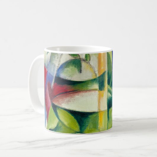 Franz Marc Berühmtes Malen von kleinen Bergziegen Kaffeetasse (Vorderseite Links)