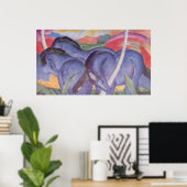 Franz Marc - Big Blue Horse 1911 Leinwand Equine Poster (Heimbüro)