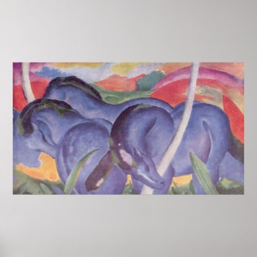 Franz Marc - Big Blue Horse 1911 Leinwand Equine Poster (Vorne)