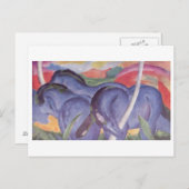 Franz Marc - Big Blue Horse 1911 Leinwand Equine Postkarte (Vorne/Hinten)