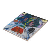 Franz Marc Bison im Winter (Roter Bison) Fliese (Seite)