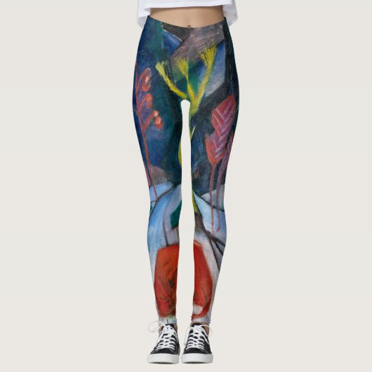 Franz Marc Bison im Winter (Roter Bison) Frauen Leggings (Vorderseite)