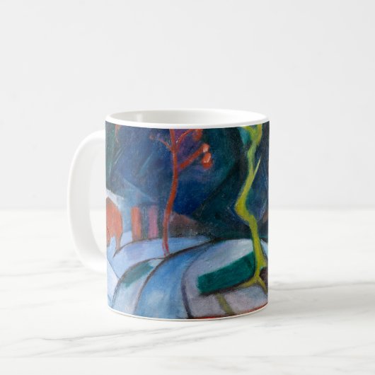 Franz Marc Bison im Winter (Roter Bison) Kaffeetasse (Vorderseite Links)