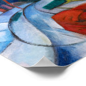 Franz Marc Bison im Winter (Roter Bison) Poster (Ecke)