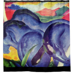 Franz Marc BLAUER REITER PFERDE Duschvorhang