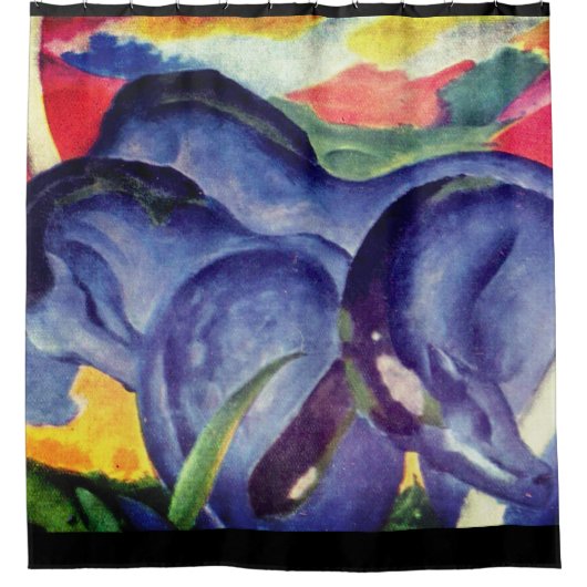 Franz Marc BLAUER REITER PFERDE Duschvorhang (Vorderseite)