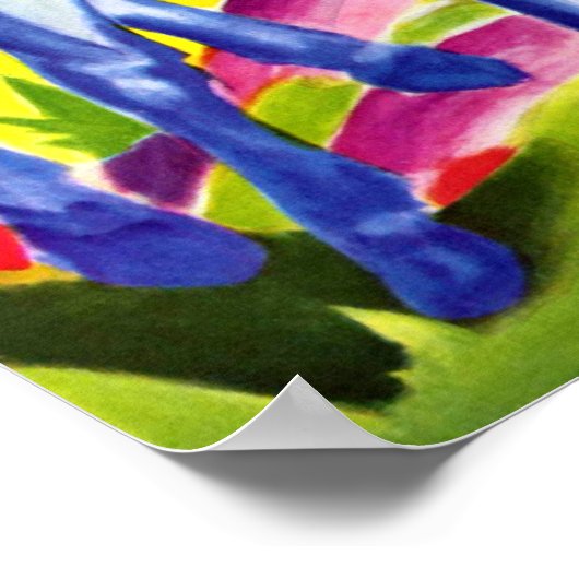 Franz Marc - Blaues Pferd I Poster (Ecke)