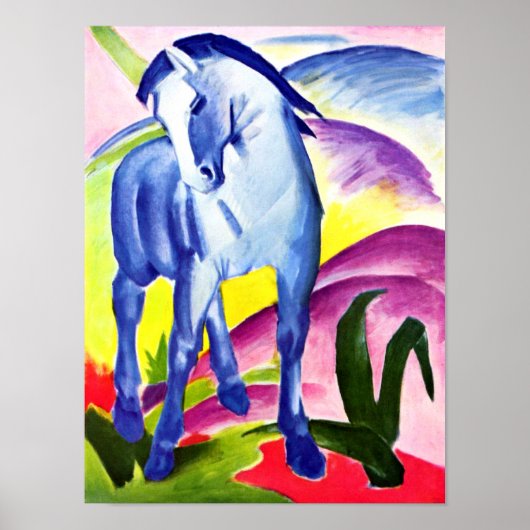 Franz Marc - Blaues Pferd I Poster (Vorne)