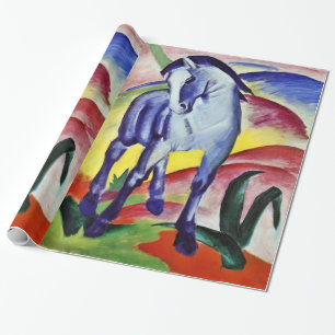 Franz Marc Blaues Pferd Vintage Kunstmalerei Geschenkpapier