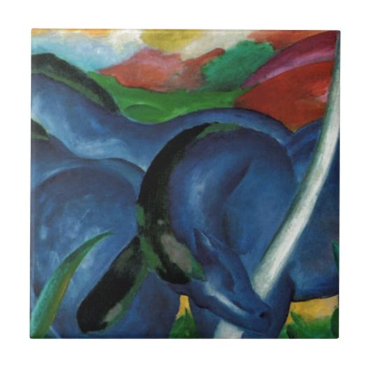 Franz-Marc-Blaupferde Fliese (Vorderseite)