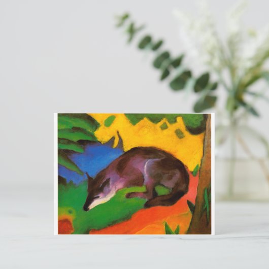 Franz Marc Blue Black Fox Postkarte (Stehend Vorderseite)