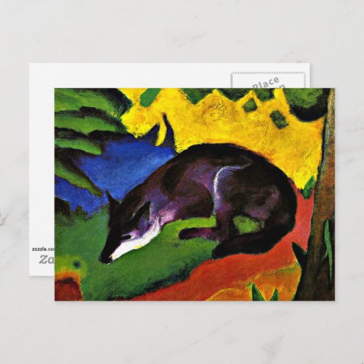 Franz Marc - Blue Fox Postkarte (Vorne/Hinten)