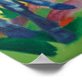 Franz Marc Blue Horse Painting Poster (Ecke)