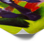 Franz Marc Blue Horse Poster (Ecke)