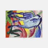 Franz Marc Blue Horse Vintages Kunstwerk Fleecedecke (Vorderseite (Horizontal))