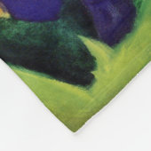 Franz Marc Blue Horse Vintages Kunstwerk Fleecedecke (Ecke)