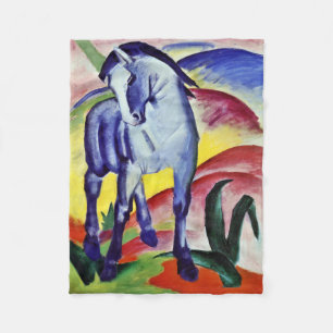 Franz Marc Blue Horse Vintages Kunstwerk Fleecedecke