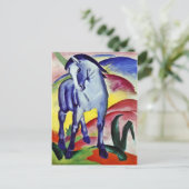 Franz Marc Blue Horse Vintages Kunstwerk Postkarte (Stehend Vorderseite)