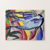 Franz Marc Blue Horse Vintages Kunstwerk Puzzle (Horizontal)
