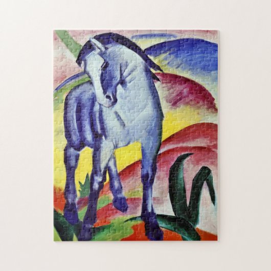 Franz Marc Blue Horse Vintages Kunstwerk Puzzle (Vertikal)
