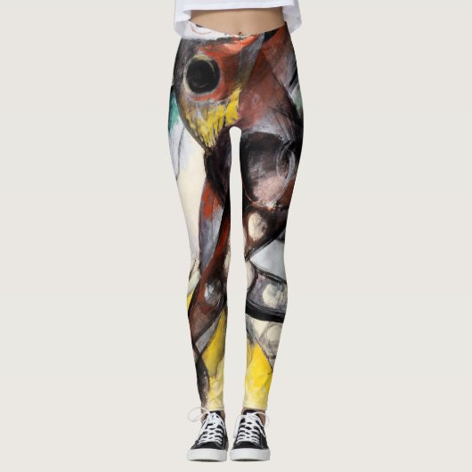 Franz Marc Caliban Berühmtes Malen von Frauen Leggings (Vorderseite)